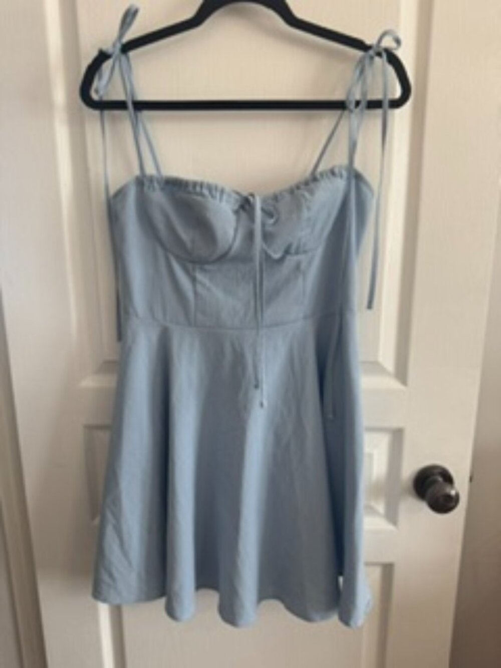 Light Blue Corset Mini Dress – Size Large